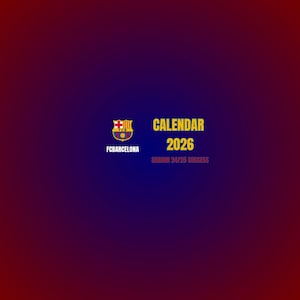 FC Barcelona 2026 Printable Calendar – Instant Download | Barça Fan Gift | Soccer Wall Art | A3 & A4