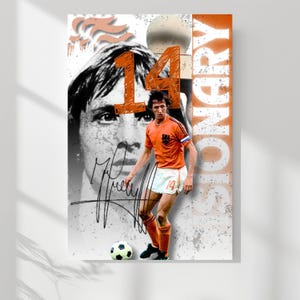 Johan Cruyff Visionary Poster – Soccer Legend Wall Art | Barcelona Football Icon Print | Sports Decor | Instant Download