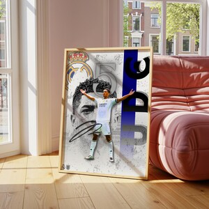 Jude Bellingham Poster – Real Madrid Football Wall Art | Soccer Star Digital Print | Instant Download