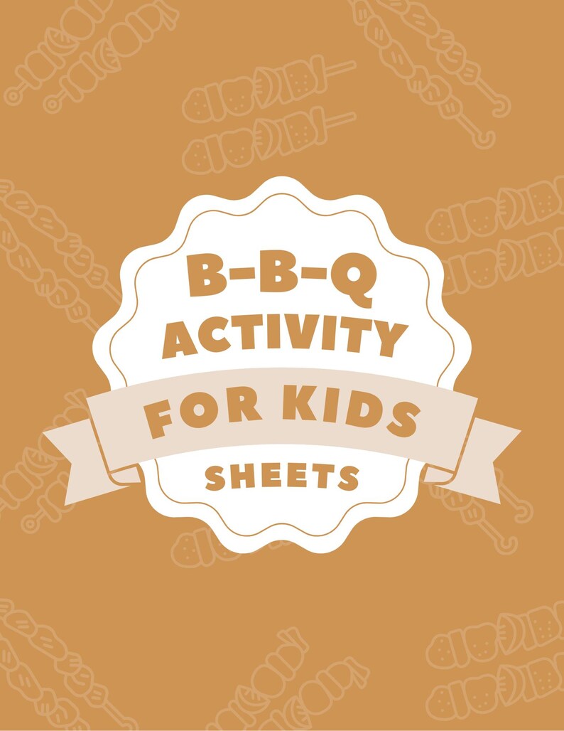 BBQ Activity Sheets for Kids – Printable Summer Party Games, Cookout ...