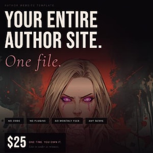 Modèle de page de destination de l'auteur : pas de code, pas de plugins, fichier unique | Téléchargement instantané