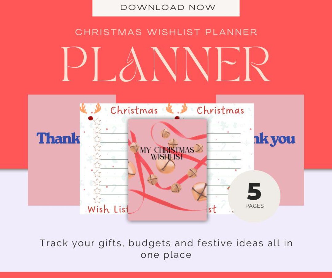 Christmas Wishlist Planner Printable – Holiday Gift List for Kids ...