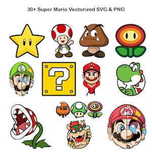 Super Mario SVG Bundle: Gaming Party Designs, Cricut & Silhouette (Digitaler Download)