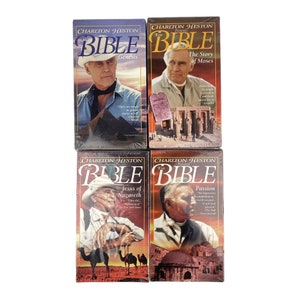 Charlton Heston Presents The Bible Vintage Christian Series VHS Lot New Sealed