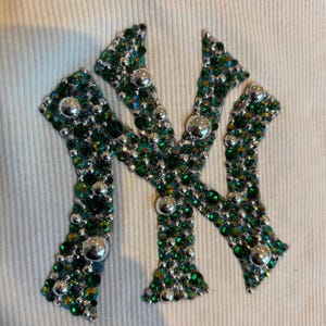 Handmade Rhinestone New York Yankees Sparkly Womens Jersey MLB Tank Top