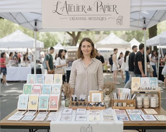 Custom Logo Canvas Table Runner, Personalized Market Vendor Booth Banner, Pop Up Decoration Sign, Event Table Banner, Home Decor