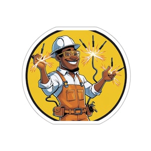 Funny Apprentice Sticker Funny Electrician Vinyl Decal for Toolboxes Hard Hats Laptops Lunchboxes 2in to 6in