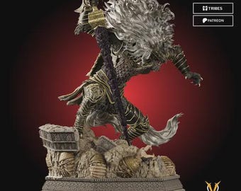 Maliketh the Black Blade Figure - Elden Ring Fan Art Statue - Handcrafted Soulsborne Gift - Detailed Maliketh Beast Clergyman Collectible