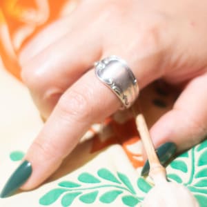 Vintage Silver Plated Spoon Ring
