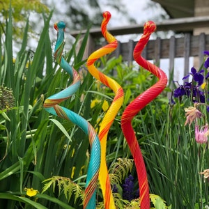 Blown glass garden art 3 large sprouts ***Made To Order