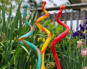 Blown glass garden art 3 large sprouts ***Made To Order