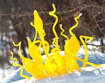 Garden glass sculpture