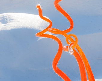 Glass yard art  ***Made To Order *** 3 Sprouts: hand-made, mouth-blown, fine yard art glass