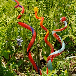 Hand blown garden glass ***Made To Order *** 3 Sprouts: hand-made, mouth blown, fine yard art glass