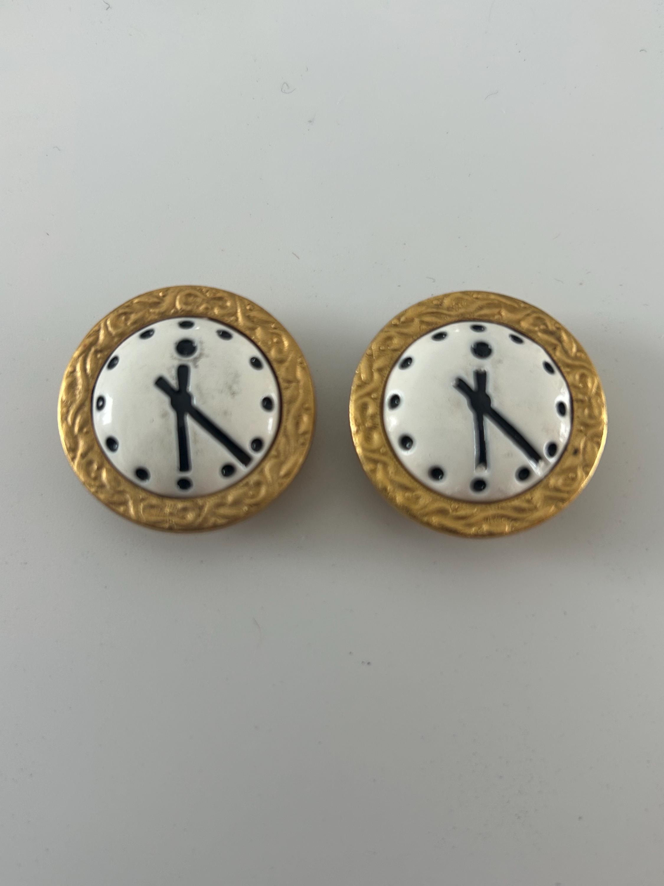 Set of 6 Vintage Clock Buttons (2-3cm) – Timepiece Themed Craft ...