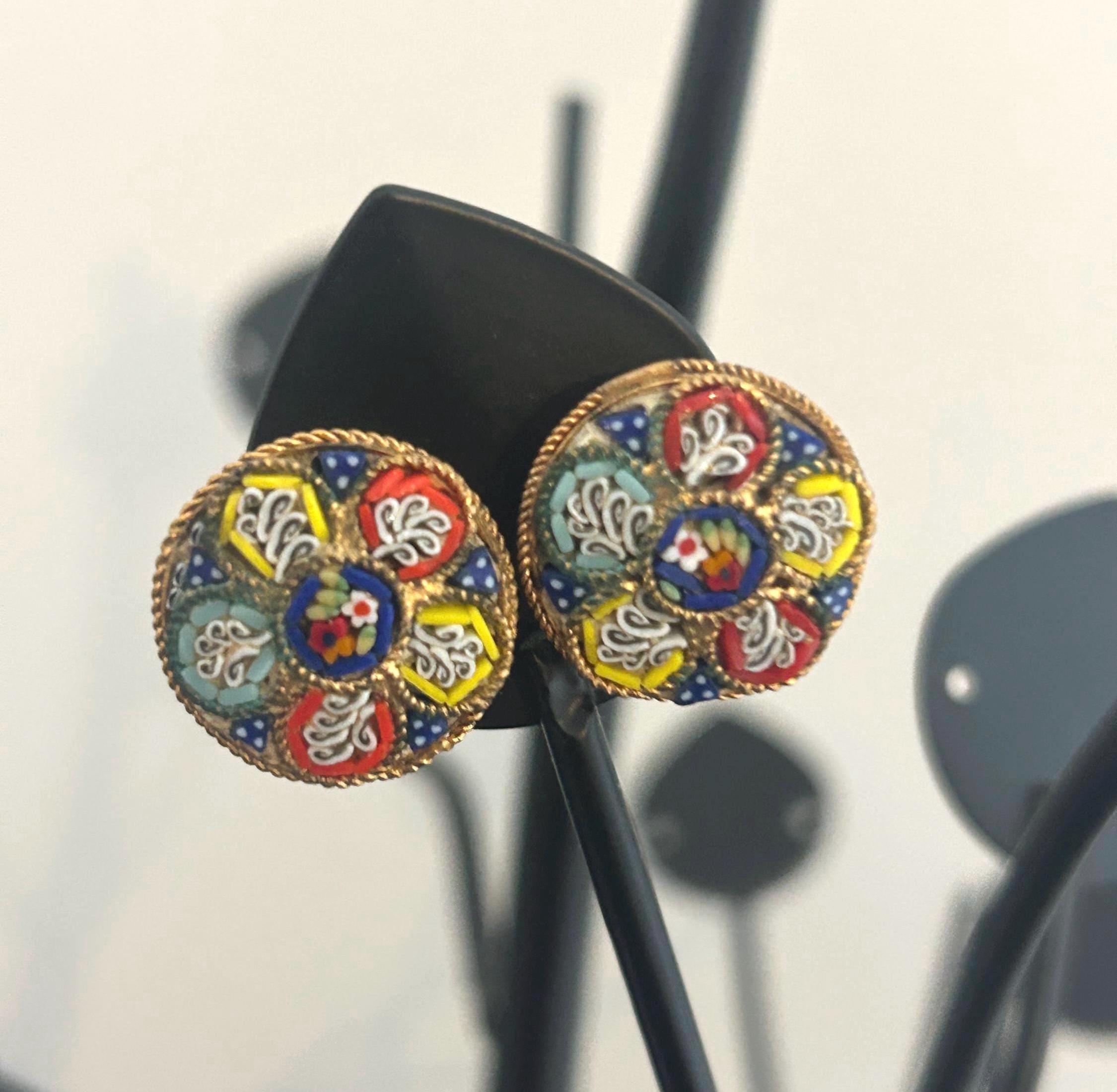 Boucles D'oreilles Vintage GUIPO Années 70-80 - Design Moderniste, Clip Argenté