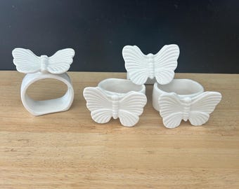 Vintage Fine Porcelain Butterfly Napkin Rings – Set of 4 Amram's Toronto