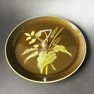 Plateau de service vintage en marqueterie italienne : incrustation