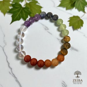 Chakra Bracelet: Natural Healing Stones, Yoga Meditation Jewelry