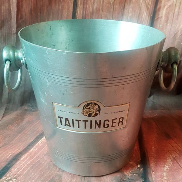French vintage Tattinger champagne ice bucket