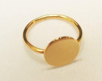 Disc Ring - Disk Ring - 14k Gold Filled