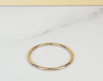 Hammered Stacking Ring - 14k Gold Filled