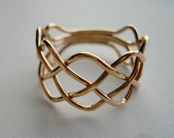 Bague Vintage Or Jaune Et Diamants Boule De Plaisir
