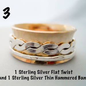 Fidget Spinner Ring 14k Gold Filled Anxiety Ring image 4