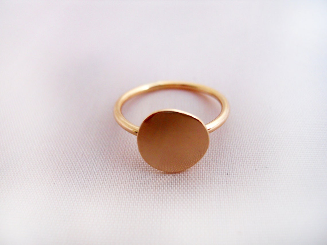 Disc Ring Disk Ring 14k Gold Filled Etsy