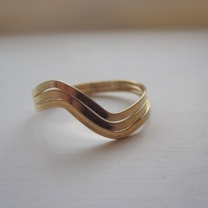 14k Gold Filled Slant Ring image 1