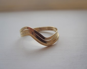14k Gold Filled Slant Ring