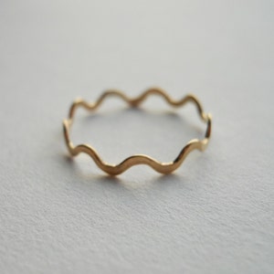 Polygon Ring 14k Gold Filled Wavy Ring