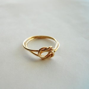 Love Knot 14k Gold Filled Infinity Ring image 4