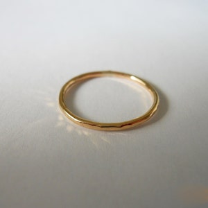 Stacking Hammered Ring -- 14k Gold Filled