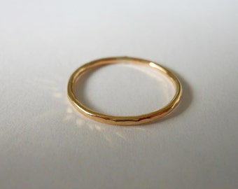 Stacking Hammered Ring -- 14k Gold Filled