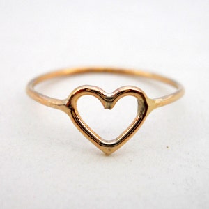 Heart Ring 14k Gold Filled - Etsy
