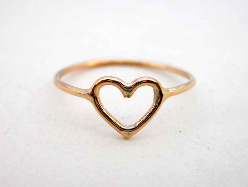 Arrowed Heart Ring 14K main image 1