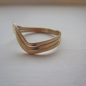 14k Gold Filled Slant Ring image 2