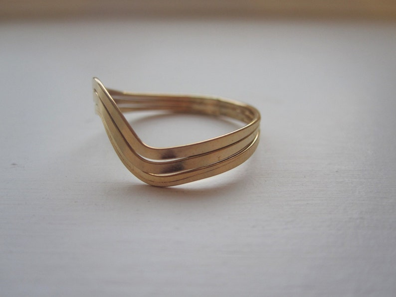 14k Gold Filled Slant Ring image 2