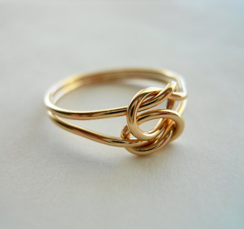 Love Knot 14k Gold Filled Infinity Ring image 1