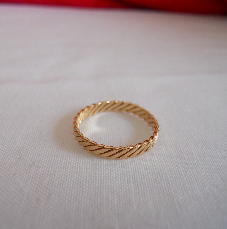 14k Gold Filled Milled Band Ring image 4