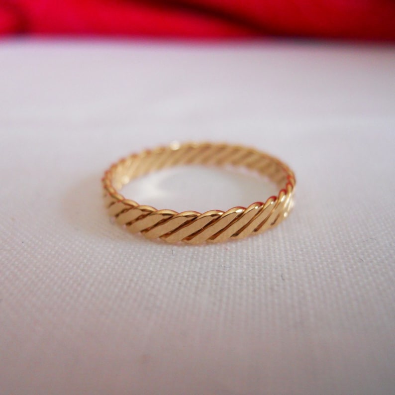 14k Gold Filled Milled Band Ring image 3