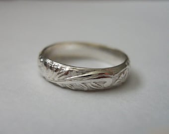 Pattern Band Ring 925 Sterling Silver