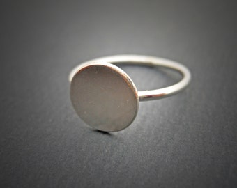 Disc Ring - Sterling Silver - Disk Ring