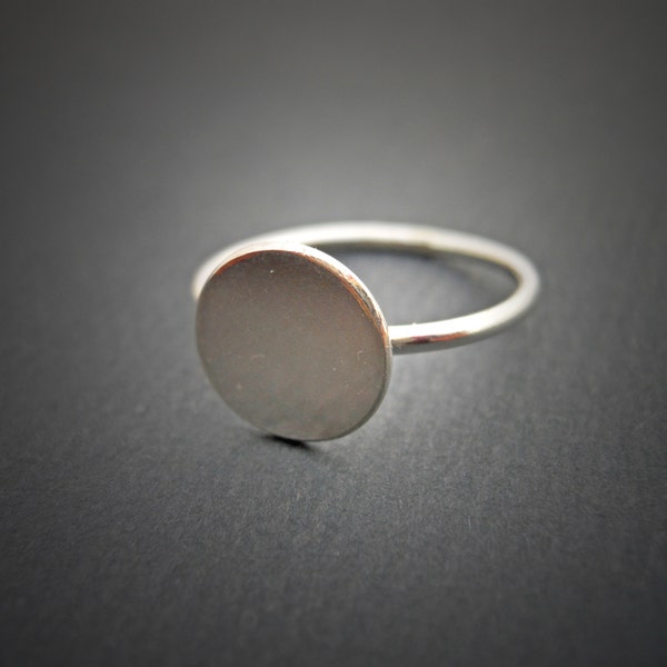 Disc Ring - Sterling Silver - Disk Ring