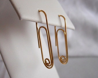 Paper Clip Earrings 14k Gold Filled