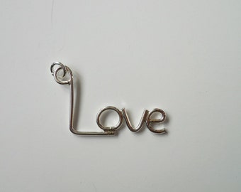 925 Sterling Silver Love Word Necklace