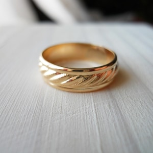 Pattern Band Ring 5mm wide 14k Gold Filled