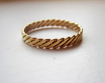 14k Gold Filled Milled Band Ring