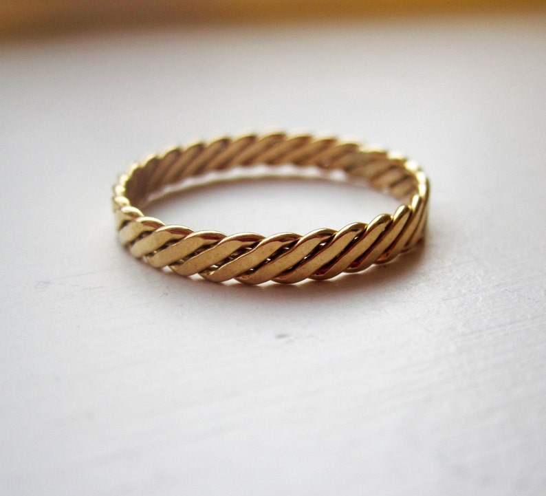 14k Gold Filled Milled Band Ring image 1